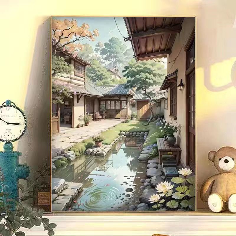 Serenity-Inspired Garden Scene Wall Art Bowlift