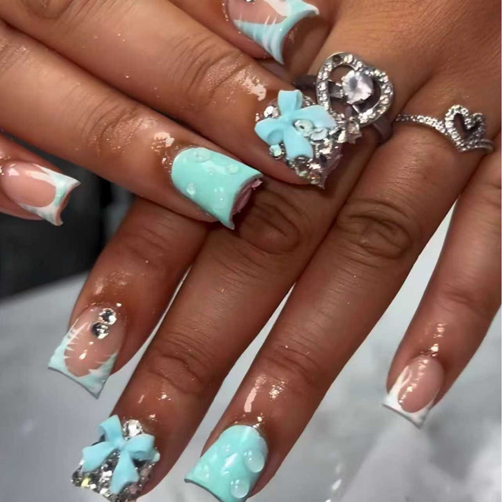 Decorative 3D Press-On Nail Extensions Bowlift