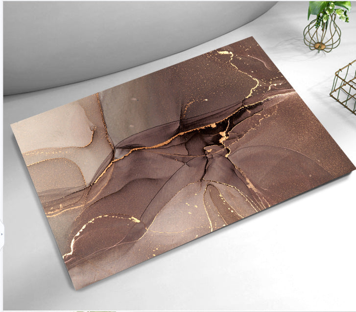 Luxurious Abstract Design Bath Mat Bowlift