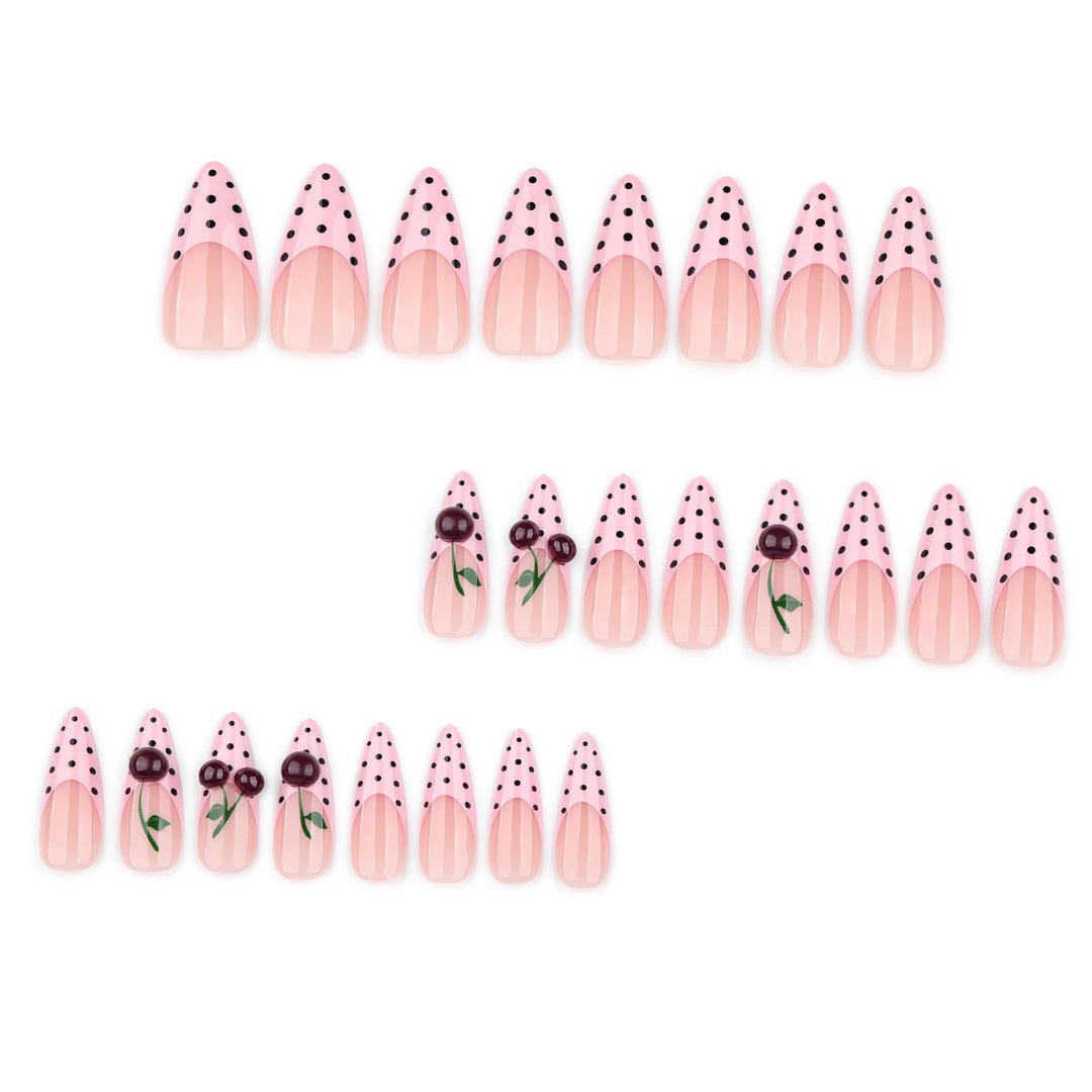 Artificial nail art in cheerful cherry design Bowlift