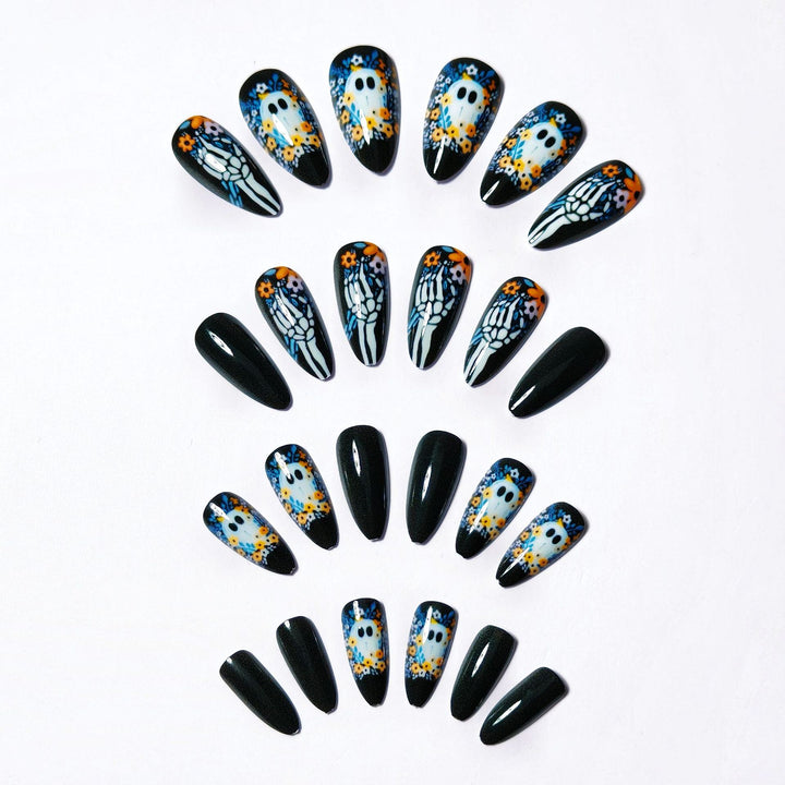 Art Nails in Creative Skull Design Bowlift