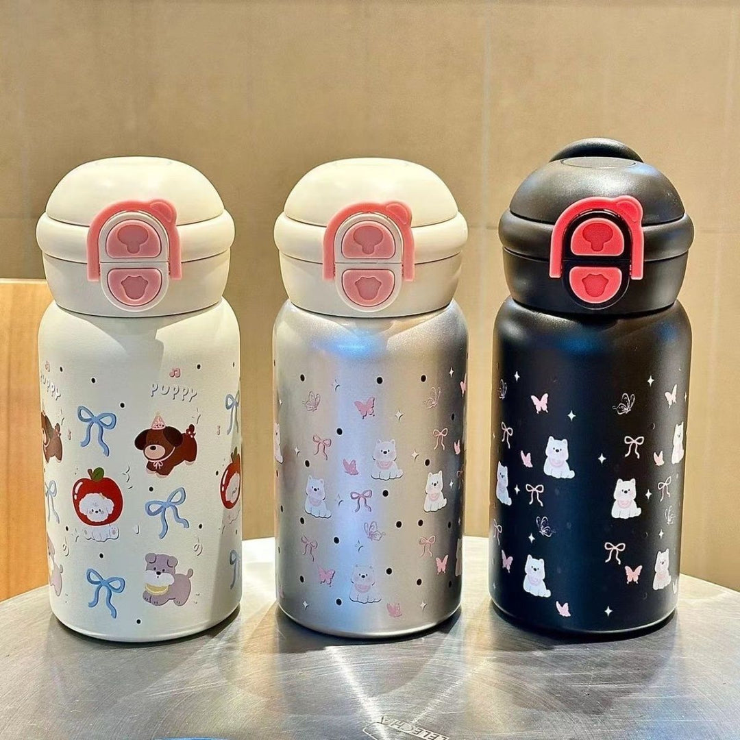 Women’s creative drinking bottle with safe closure mechanisms Bowlift