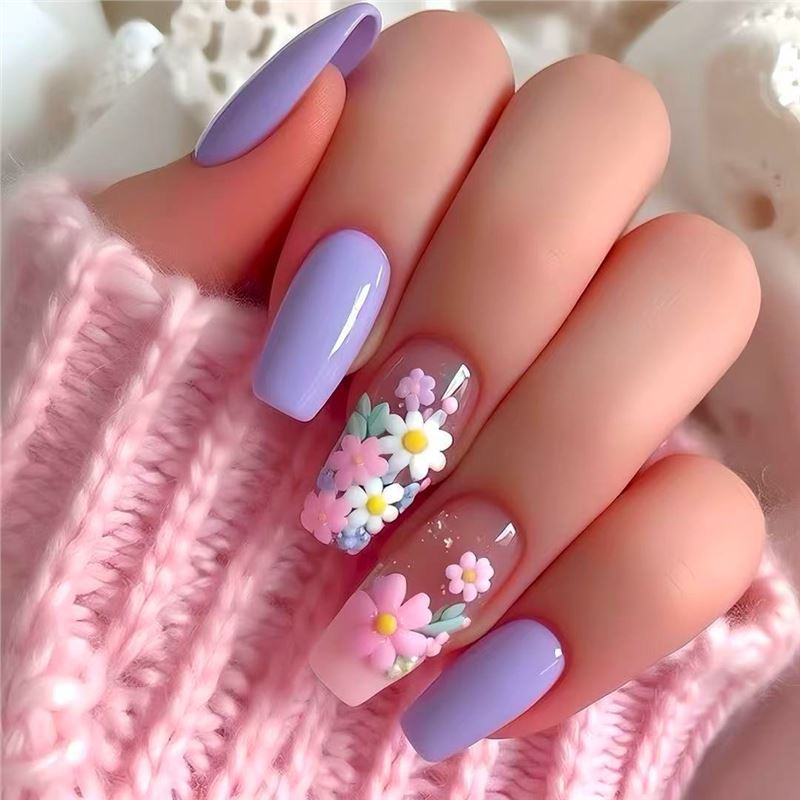 Artistic Floral Design Press-On Nails Bowlift 1788434359