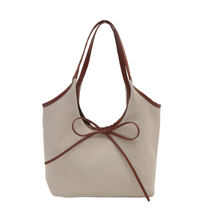 Chic Bow-Detail Shopping Tote