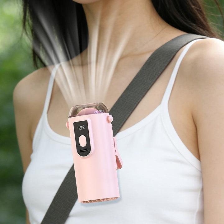 Unisex Portable Mini USB Fan with Digital Speed Display Bowlift