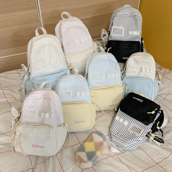 Whimsical Cat-Ear Themed Backpack Bowlift