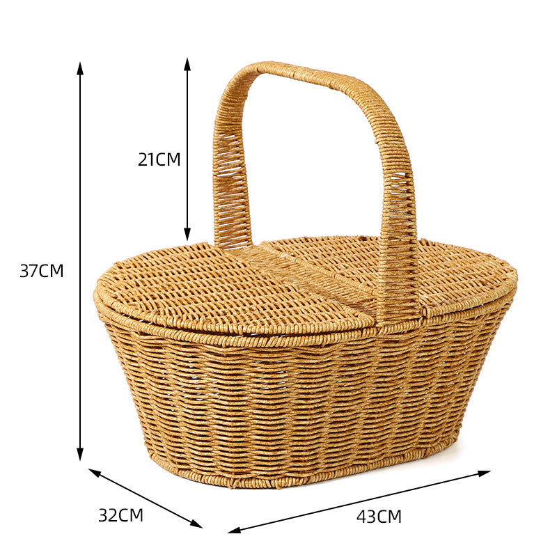 Women braided picnic basket Bowlift
