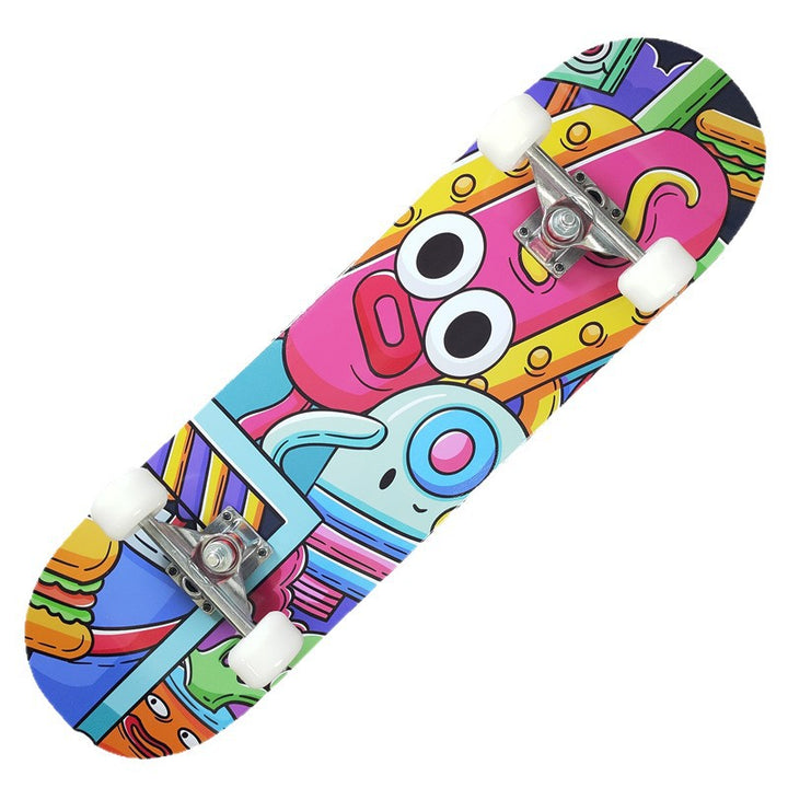 Complete Street Skateboard with Maple Deck Concave and Durable PU Wheels Bowlift