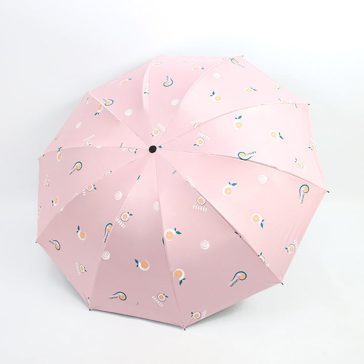 Ladies folding umbrella with cheerful motifs Bowlift