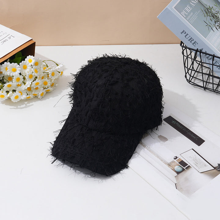 Women's Embroidered Textured Baseball Cap Bowlift
