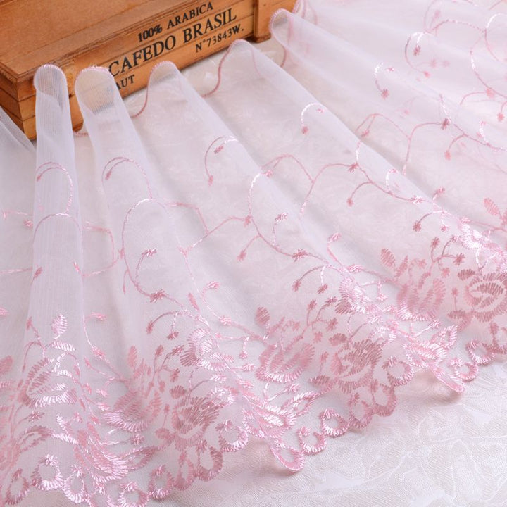 Elegant Embroidered Curtain Bowlift