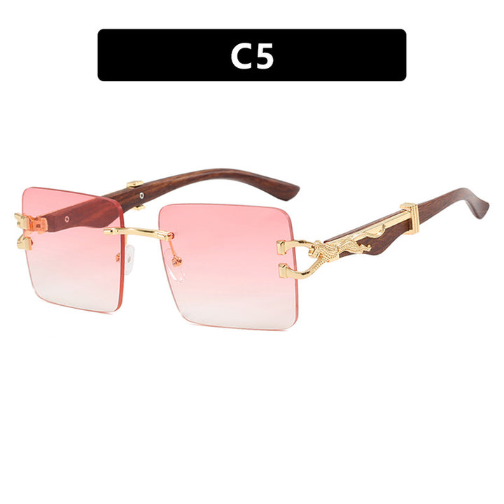 Ladies elegant square sunglasses with high-quality wooden frame Bowlift