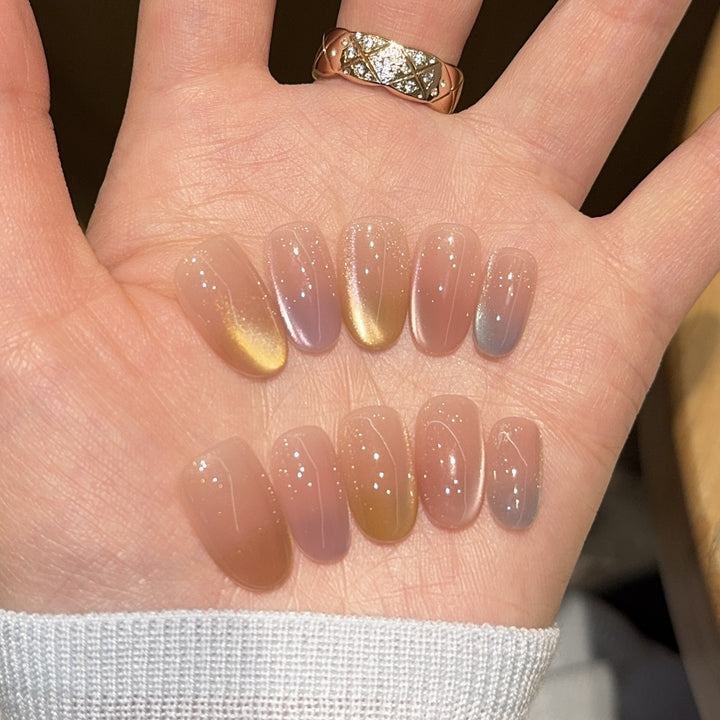 Acrylic Nail Set with Gradient Bowlift