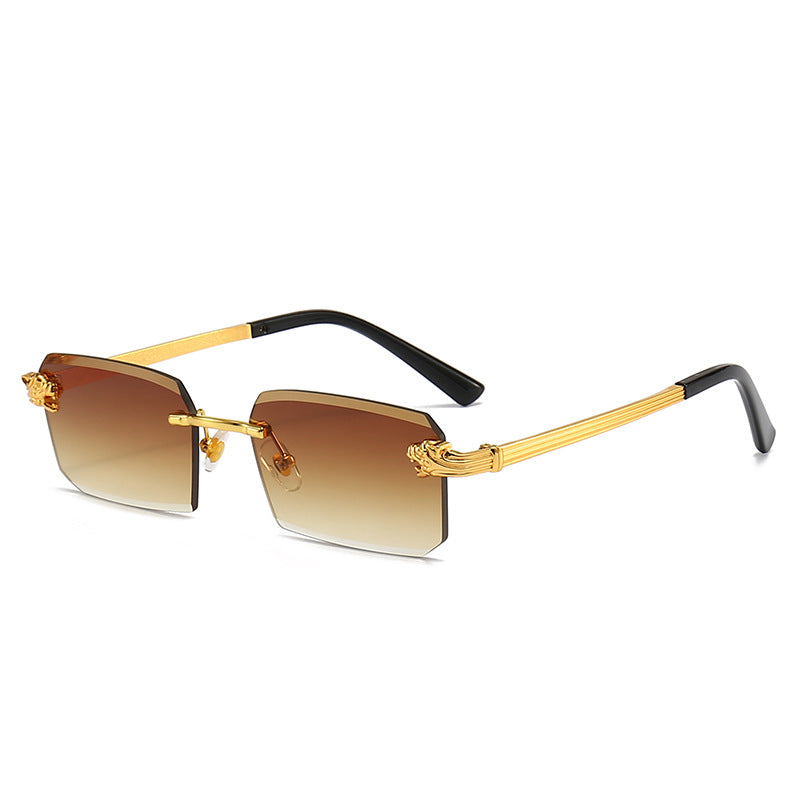 Ladies Fashion Sunglasses with Faceted Frame and Luxurious Accents Bowlift
