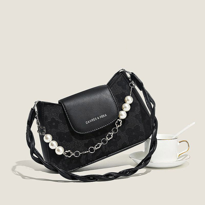 Chic Pearled Chain Crossbody Bag Bowlift
