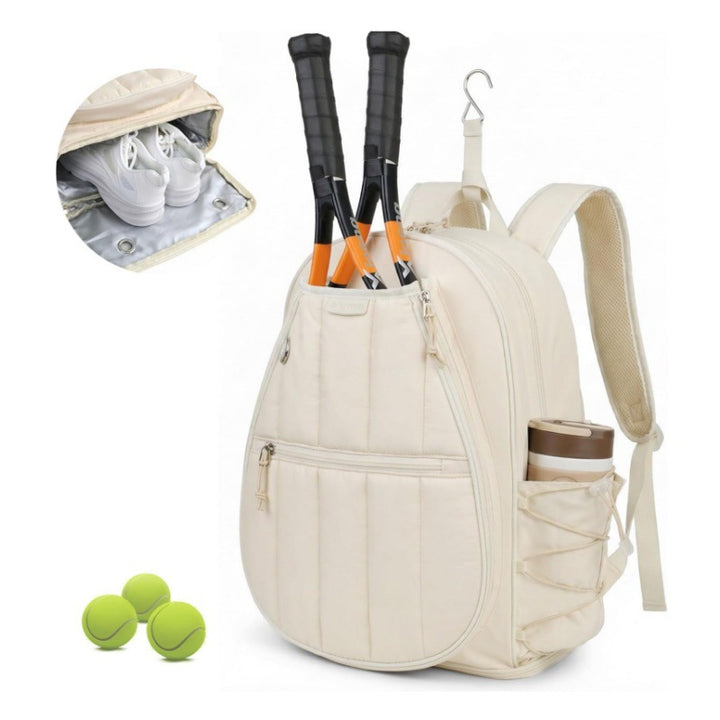 Sporty backpack with special compartments for tennis equipment Bowlift