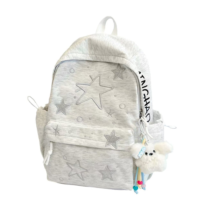 Star-Embroidered Lightweight Backpack Bowlift