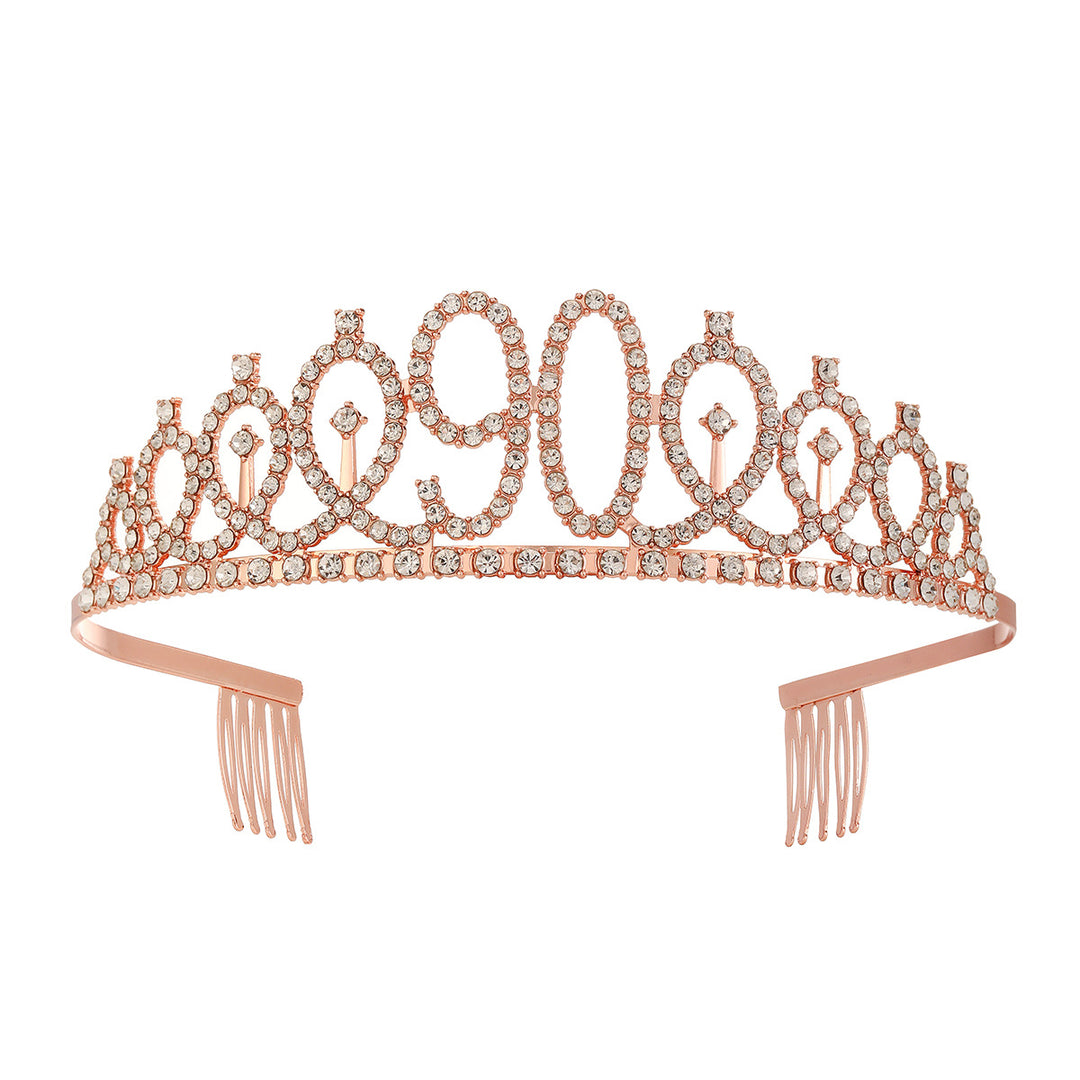 Women's Crystal-Embellished Tiara with Elegant Design Bowlift