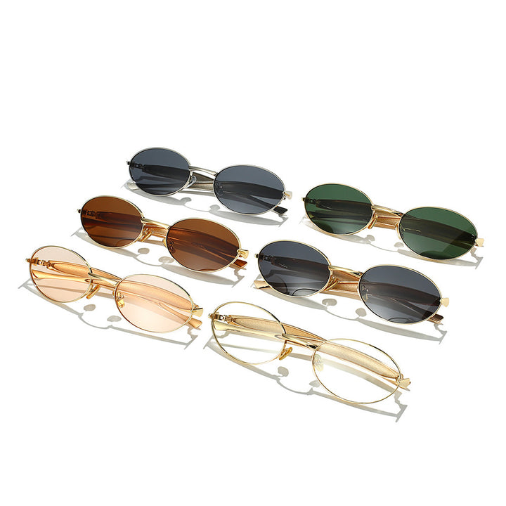 Elegant Oval Frame Sunglasses Bowlift