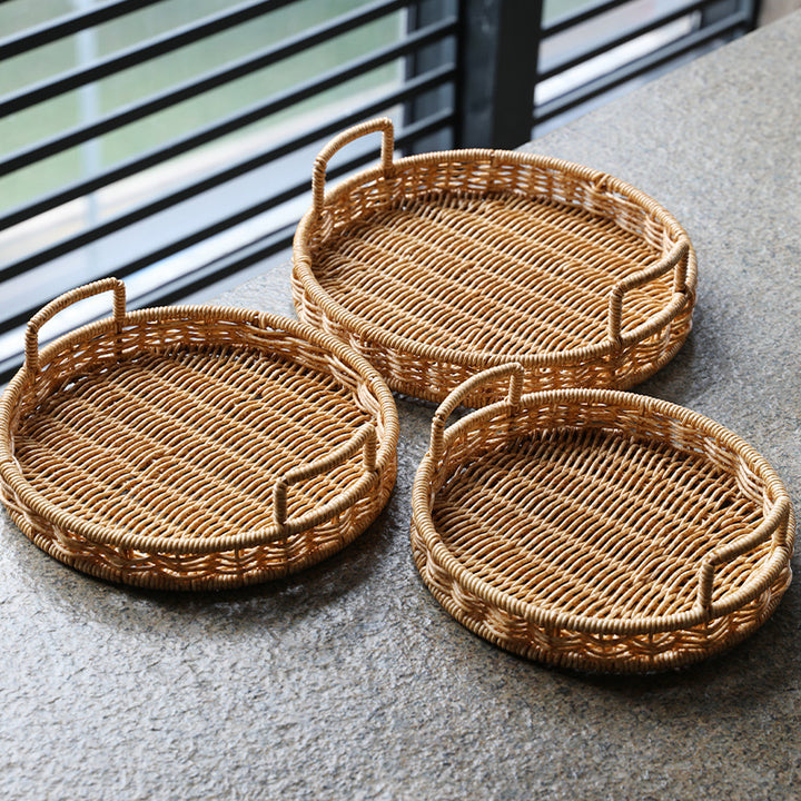 Handcrafted Wicker Storage Basket Bowlift