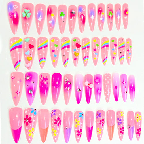 Playful Themed Press-On Nail Set Bowlift
