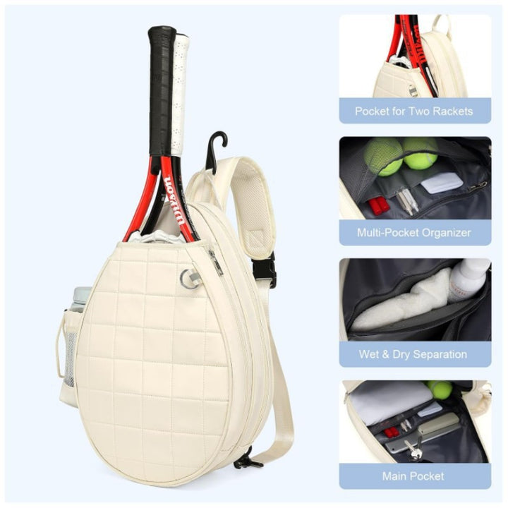 Sporty tennis backpack bag with innovative folding design Bowlift