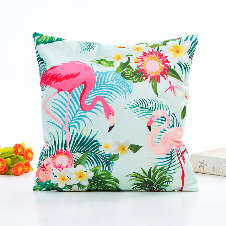 Tropical Floral Throw Pillow