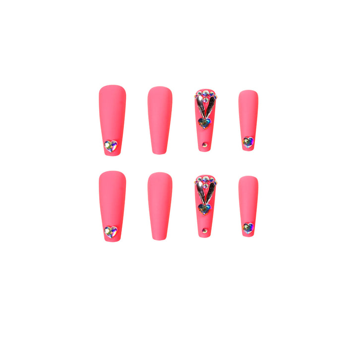Artful nail art with glitter and heart accents Bowlift
