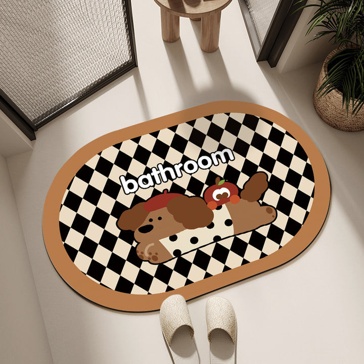 Plush Cartoon-Themed Area Mat