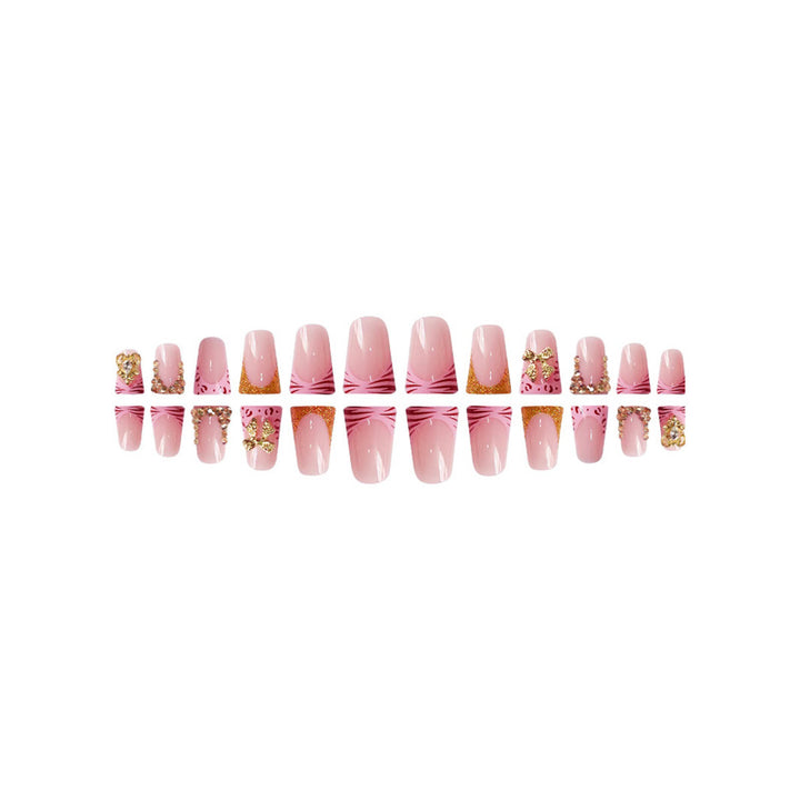 Floral Design Press-On Nails Bowlift