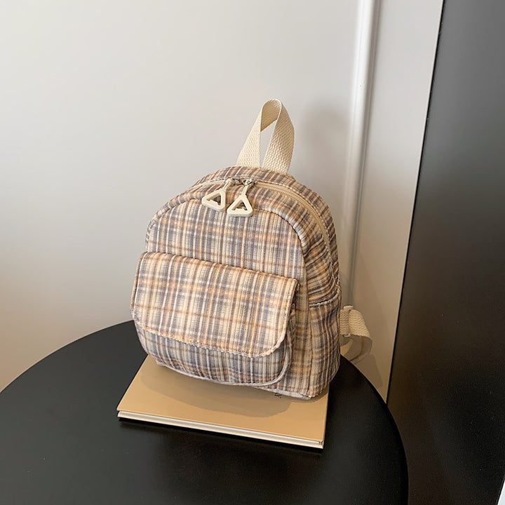 Compact Striped Mini Backpack