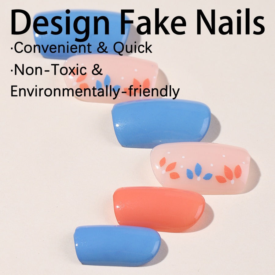 Creative nail set with floral and glamorous design Bowlift