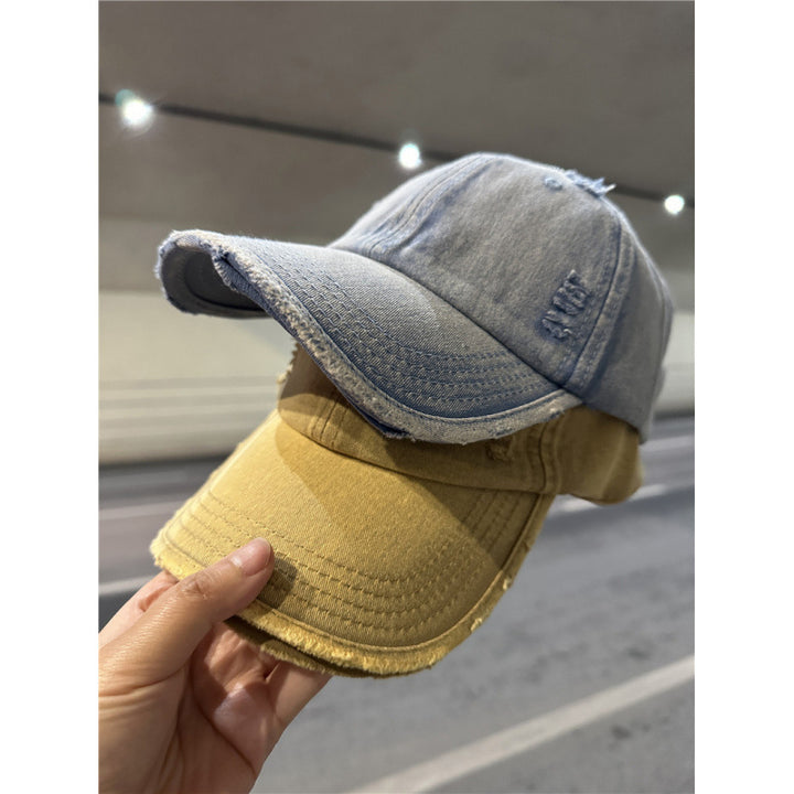 Women's Distressed Denim Baseball Cap Bowlift 1784084028