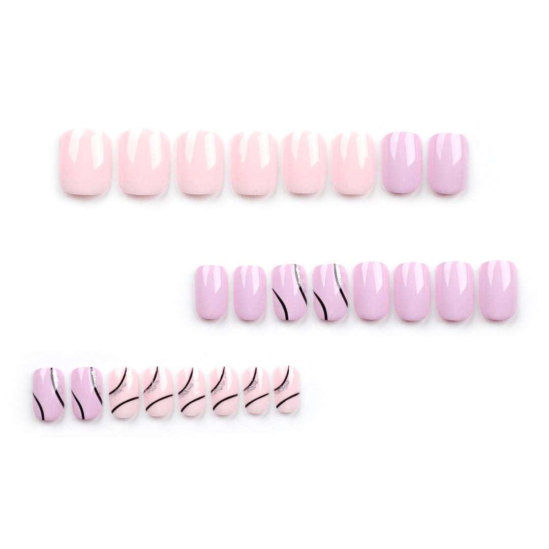 Artistic Nail Design with Glitter Accents Bowlift
