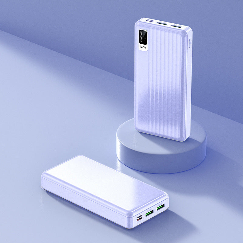 High-performance power bank with multifunctional USB-C connection and intelligent fast charging Bowlift
