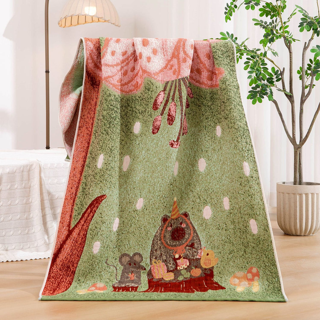 Women's throw blanket with enchanting landscape motif Bowlift