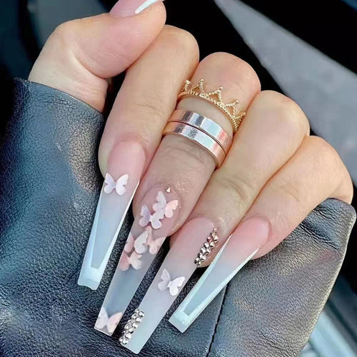 Nail art set with stylish butterfly decorations Bowlift