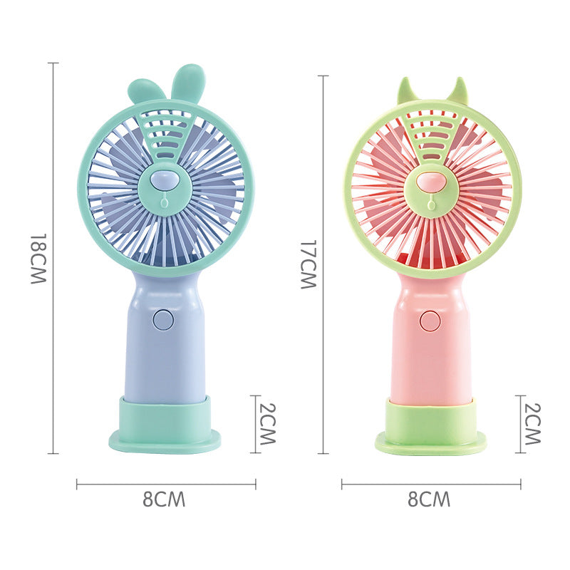 Portable Bunny-Themed Handheld Fan Bowlift