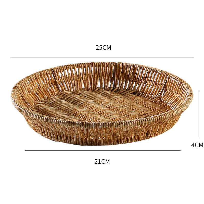 Unisex Round Bowl with Handwoven Rattan Bowlift