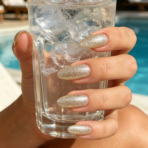 Elegant Glittered Stiletto Press-On Nails Bowlift