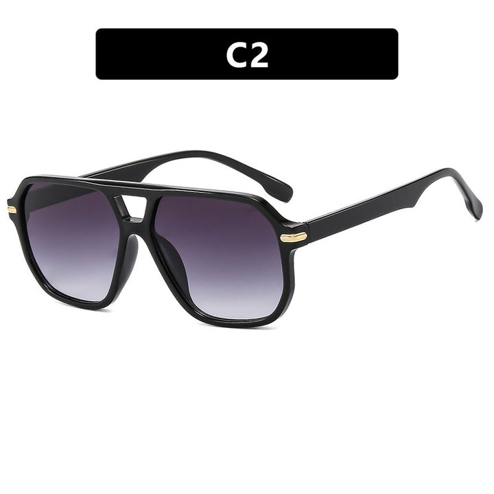Women's fashionable sunglasses with square frame and eye-catching lenses Bowlift