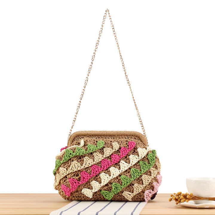 Shoulder bag with colorful woven pattern Bowlift