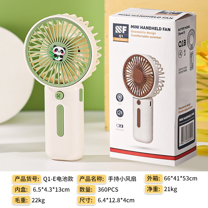 Women's Portable Mini Hand Fan in Creative Panda Design Bowlift