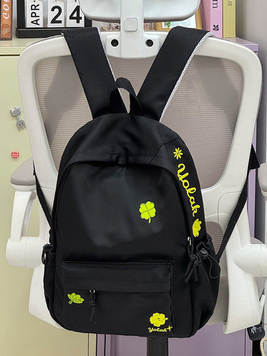 Casual Multi-Pocket Embroidered School Backpack