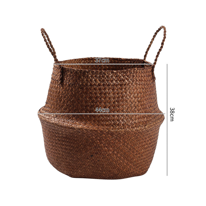 Handwoven Natural Fiber Storage Basket Bowlift