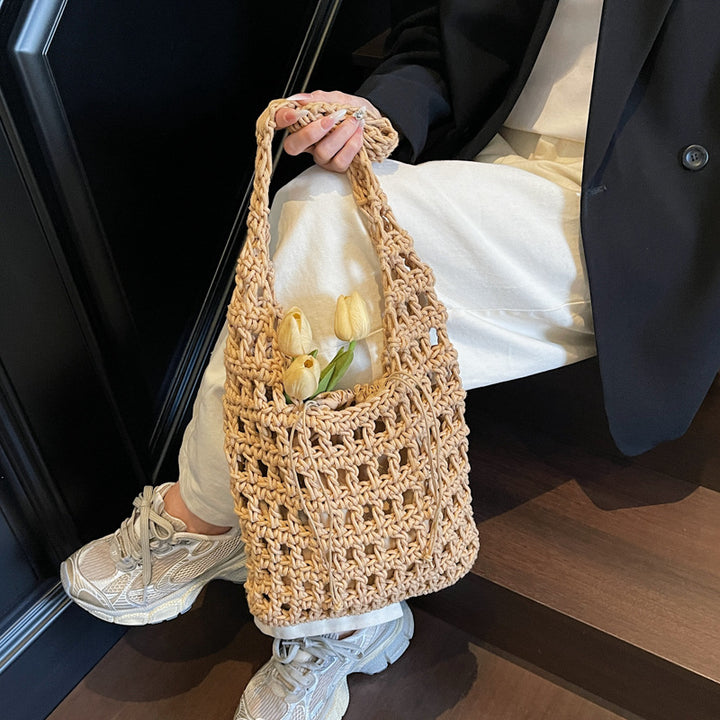 Fashionable Crocheted Tote Bag Bowlift
