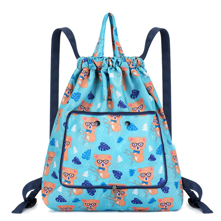 Lightweight Floral Drawstring Backpack Bowlift