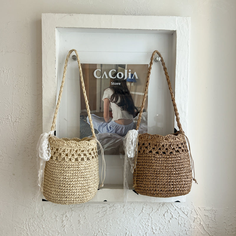 Handmade Braided Bucket Bag Bowlift
