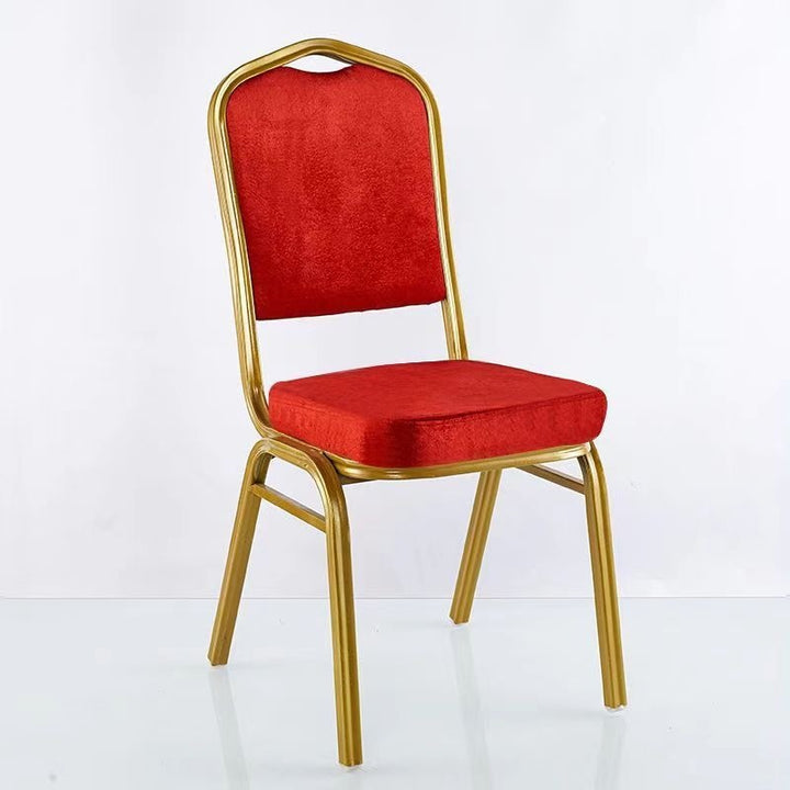 Elegant Upholstered Dining Chair with Gold Frame Bowlift