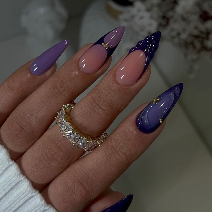Stylish Stiletto Press-On Nail Set Bowlift